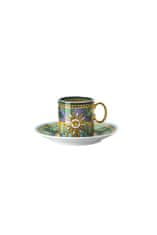 Rosenthal Versace ROSENTHAL VERSACE JUNGLE ANIMALIER WILD GREEN Espresso skodelica s krožničkom