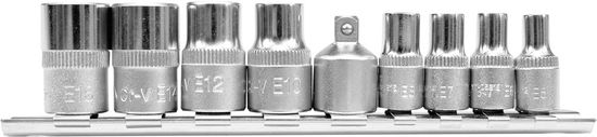 YATO  Komplet razširitev 1/4", 3/8" TORX 9 kom E5-E16