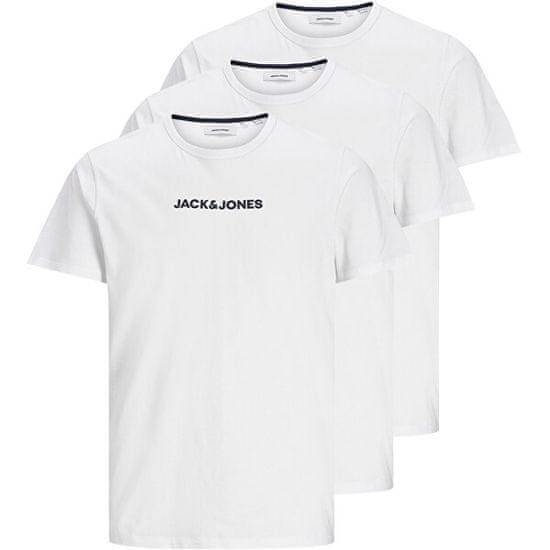 Jack&Jones 3 PAKET - moška majica JACRAIN Regular Fit 12184812 White