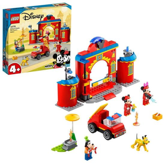 LEGO Disney Mickey and Friends 10776 Gasilski dom in avto za Mickeyja in prijatelje