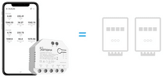 Sonoff DUALR3 WiFi dvosmerno pametno stikalo za rolete in žaluzije, merilec porabe energije ali dvojno stikalo, DUAL R3 (NI LITE model !!!)