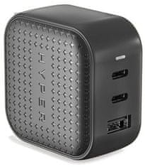 Hyper Juice 66W GaN - USB napajalni adapter HY-HJ-GAN65-black, črn