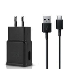 Samsung hišni polnilnik EP-TA200BBE 15W z USB Type C, črn