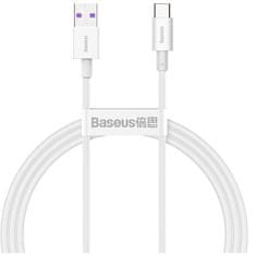 BASEUS CATYS-02 kabel za hitro polnjenje USB-C na USB-A, 66 W, 1 m, bel - odprta embalaža