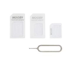 shumee Komplet adapterjev za kartice Noosy nano micro SIM + beli ključ