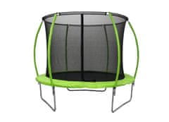 Legoni Space trampolin, z zaščitno mrežo, 366 cm, zelen