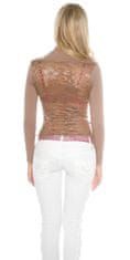 Amiatex Ženska bluza 72606, cappucino, M/L