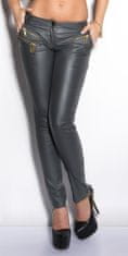 Amiatex Ženske treggings hlače 74733, siva, M