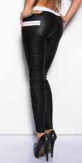 Amiatex Ženske treggings hlače 74753, črna, XL