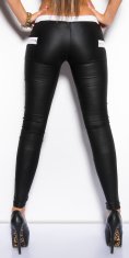 Amiatex Ženske treggings hlače 74753, črna, XL