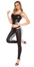 Amiatex Ženske treggings hlače 74735, siva, M