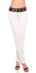 Amiatex Ženske hlače 74771, bela, 42