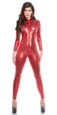 Amiatex Ženske overall hlače 75022, rdeča, UNIVERZáLNí