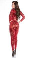 Amiatex Ženske overall hlače 75022, rdeča, UNIVERZáLNí