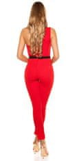 Amiatex Ženske overall hlače 75028, rdeča, L