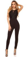 Amiatex Ženske overall hlače 75098, črna, XL