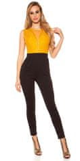 Amiatex Ženske overall hlače 75096, rumena, XL