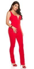 Amiatex Ženske overall hlače 75090, rdeča, M
