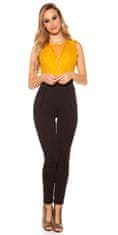 Amiatex Ženske overall hlače 75096, rumena, XL