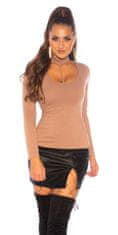 Amiatex Ženska bluza 79435, cappucino, L