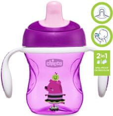 Chicco skodelica za trening z ročaji, 200 ml, 6m +, vijolična