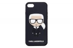 Karl Lagerfeld ovitek za iPhone 7 / 8 / SE 2 (2020) Double Layer Karl Glitter, steklena, črna