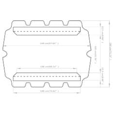 Vidaxl Streha za vrtno gugalnico črna 188/168x110/145 cm