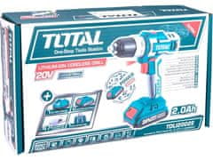 Total Akumulatorski vijačnik Total TDLI2002E akumulatorski vrtalni vijačnik, 20V Li-ion (2x), 2000mAh, v vrečki, komplet 47