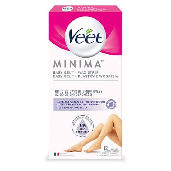 Veet Hipoalergeni voščeni trakovi za noge Mini ma 12 kosov