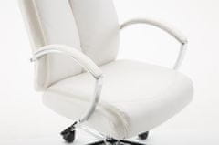 BHM Germany Pisarniški stol Vaud, umetno usnje, bela barva