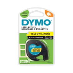 Dymo Letratag, 12mm/4m, trak za tiskanje nalepk, rumen (91202)