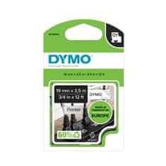 Dymo D1, 19mm/3,5m, trak za tiskanje nalepk, črno-bel (16958)