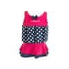 KONFIDENCE Obleka FLOATSUIT, roza/modra polka, S