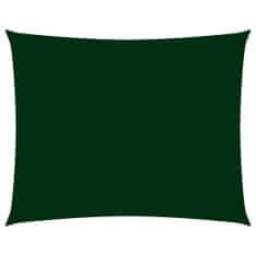 Vidaxl Senčno jadro oksford blago pravokotno 3,5x4,5 m temno zeleno