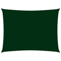 shumee Senčno jadro oksford blago pravokotno 5x7 m temno zeleno