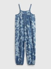 Gap Otroške Pajac tie-dye denim jumpsuit with Washwell 2YRS