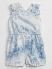 Gap Otroške Pajac tie-dye denim romper 12-18M