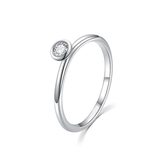 MOISS Očarljiv srebrn prstan z prozornim cirkonom R00019