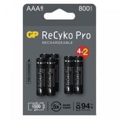 GP ReCyko Pro polnilne batterije, HR03, AAA, 6 kos