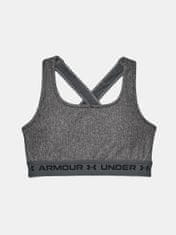 Under Armour Nedrček Crossback Mid Heather Bra-GRY M