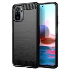 MG Carbon Case Flexible silikonski ovitek za Xiaomi Redmi Note 10 5G, črna