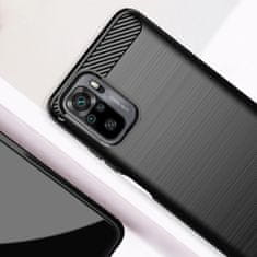 MG Carbon Case Flexible silikonski ovitek za Xiaomi Redmi Note 10 5G, črna