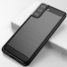 MG Carbon Case Flexible silikonski ovitek za Samsung Galaxy S21 Plus 5G, črna