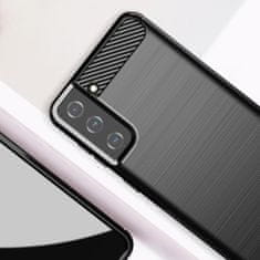 MG Carbon Case Flexible silikonski ovitek za Samsung Galaxy S21 Plus 5G, črna