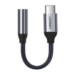 Ugreen AV142 adapter 3,5mm jack / USB-C 10cm, siva