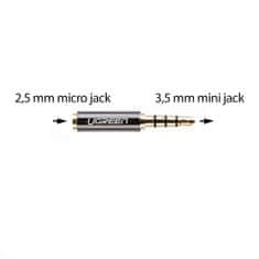 Ugreen adapter 2,5mm micro jack - 3,5 mm mini jack F/M, črna