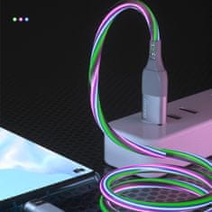 DUDAO L9X Flowing Light kabel USB / USB-C 5A 1m, siva