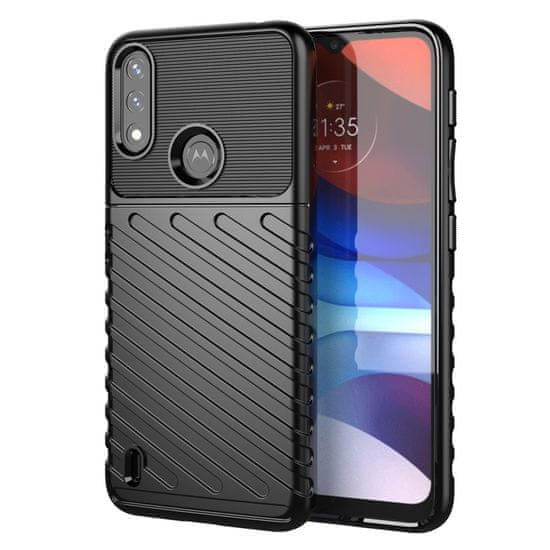 MG Thunder silikonski ovitek za Motorola Moto E7 Power, črna