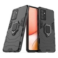 MG Ring Armor plastika ovitek za Samsung Galaxy A72 4G, črna