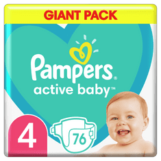 Pampers plenice Active Baby 4 Maxi, 76 kosov